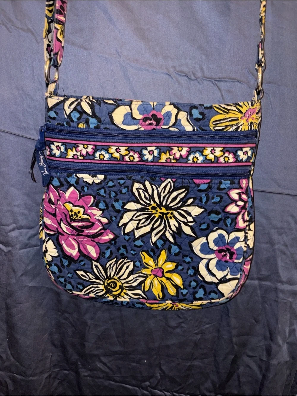 Vera Bradley Quilted Floral Crossbody Bag -  EUC